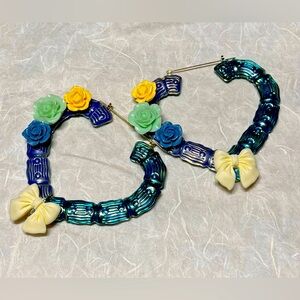 My Foolish Heart embellished bamboo style earrings